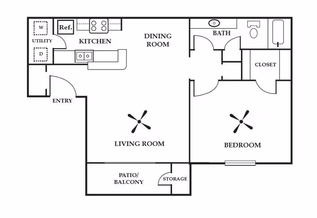 Unit 1-115 floor plan